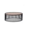 Modrest Bronson Modern Walnut & Black Round Coffee Table