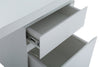 Modrest Carson Modern White & Stainless Steel Office Desk