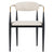 Modrest Buchtel Mid Century Modern Light Grey & Gold Arm & Black Dining Chair Model VGDWJ1312-GRY