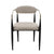 Modrest Buchtel Mid Century Modern Beige & Gold Arm & Black Dining Chair Model VGDW-J1312-BGE