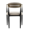 Modrest Buchtel Mid Century Modern Beige & Gold Arm & Black Dining Chair Model VGDW-J1312-BGE