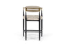 Modrest Buchtel Mid Century Modern Beige & Gold Arm & Black Counter Chair Model VGDW-J1313-BGE