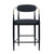 Modrest Buchtel Mid Century Modern Dark Grey & Gold Arm & Black Counter Chair Model VGDW-J1313-DKGRY