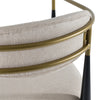 Modrest Buchtel - Mid-Century Modern Beige + Gold Arm + Black Bar Chair