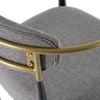 Modrest Buchtel - Mid-Century Modern Medium Grey + Gold Arm + Black Bar Chair
