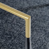 Modrest Buchtel - Mid-Century Modern Dark Grey + Gold Arm + Black Bar Chair