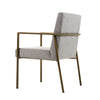 Modrest Burnham Modern Light Grey & Brass Arm Dining Chair Model VGGA-6960CH-1-WHT-B-DC