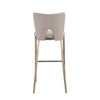 Modrest Burton - Glam Greige Fabric + Brass Bar Stool (Set of 2)