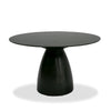 Modrest Calexico - Contemporary Black Wave Glass Round Dining Table