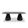 Modrest Calexico - Contemporary Black Wave Glass Rectangular Dining Table