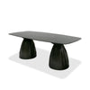Modrest Calexico Contemporary Black Wave Glass Rectangular Dining Table Model VGGMDT-1717A