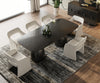 Modrest Calexico - Contemporary Black Wave Glass Rectangular Dining Table