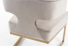Modrest Calvo Modern Off White Velvet & Brass Dining Chair Model VGVCB897A-OWHT