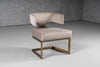 Modrest Calvo Modern Off White Velvet & Brass Dining Chair Model VGVCB897A-OWHT
