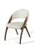 Modrest Lucas Mid-Century Cream & Walnut Dining Chair