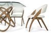 Modrest Lucas Mid-Century Cream & Walnut Dining Chair