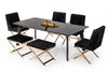 Modrest Chadwick Modern Ebony & Rosegold Dining Table