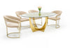 Modrest Chambers - Glass & Gold Dining Table