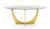 Modrest Chambers - Glass & Gold Dining Table
