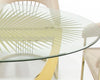 Modrest Chambers - Glass & Gold Dining Table