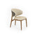 Modrest Chance Contemporary Cream And Brown Leatherette Walnut Dining Chair Model VGCS-CH21045-DC