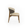 Modrest Chance Contemporary Cream And Brown Leatherette Walnut Dining Chair Model VGCS-CH21045-DC