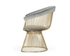 Modrest Chandler Modern Grey Velvet & Gold Dining Chair Model VGZAY007-GRY