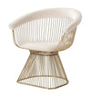 Modrest Chandler Modern Beige Velvet & Gold Dining Chair Model VGZAY007-BEI-DC