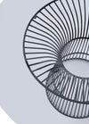 Modrest Chandler - Modern Round Glass & Black Stainless Steel Dining Table
