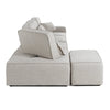 Divani Casa Chapel - Modern Light Grey Fabric Sectional Sofa + Ottoman