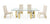 Modrest Chariot Modern Glass And Silver Mix Gold Rectangular Dining Table Model VGZA-T413-GLD-DT