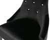 A&X Charlotte - Black Velour Dining Chair (Set of 2)