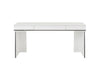 Modrest Chelsey- Modern White and Stainless Steel Desk