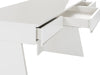 Modrest Chelsey- Modern White and Stainless Steel Desk