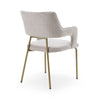 Modrest Childers Modern Grey Fabric & Antique Brass Dining Chair Model VGGA-6973CH-GRY