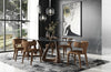 Modrest Christy Mid Century Modern Grey Glass & Walnut Oval Dining Table Model VGIP-DT64-280
