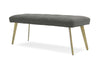 Modrest Cici - Contemporary Grey & Antique Brass Bench