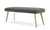 Modrest Cici - Contemporary Grey & Antique Brass Bench