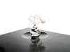 A&X Grand Modern Black Crocodile Lacquer Coffee Table with 2 Drawers