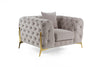 Divani Casa Clarice Transitional Light Beige Velvet Chair Model VGAH-SF1013-1-BGE