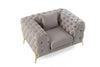 Divani Casa Clarice Transitional Light Beige Velvet Chair Model VGAH-SF1013-1-BGE