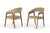 Modrest Clive Mid-Century Taupe & Walnut Dining Chair