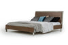 Nova Domus Conner Modern Dark Walnut & Faux Concrete Bed
