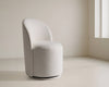 Modrest Correa Modern White Fabric Swivel Dining Chair Model VGKK-KF.Y1179-WHT
