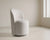 Modrest Correa Modern White Fabric Swivel Dining Chair Model VGKK-KF.Y1179-WHT