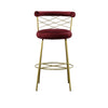 Modrest Dakin - Modern Glam Red & Gold Barstool