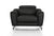 Divani Casa Danis Modern Black Leather Chair Model VGBNS-1803-BLK-CH