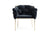 Modrest Debra Modern Black Velvet & Brushed Brass Dining Chair Model VGVCB202A