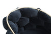 Modrest Debra Modern Black Velvet & Brushed Brass Dining Chair Model VGVCB202A