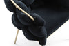 Modrest Debra Modern Black Velvet & Brushed Brass Dining Chair Model VGVCB202A